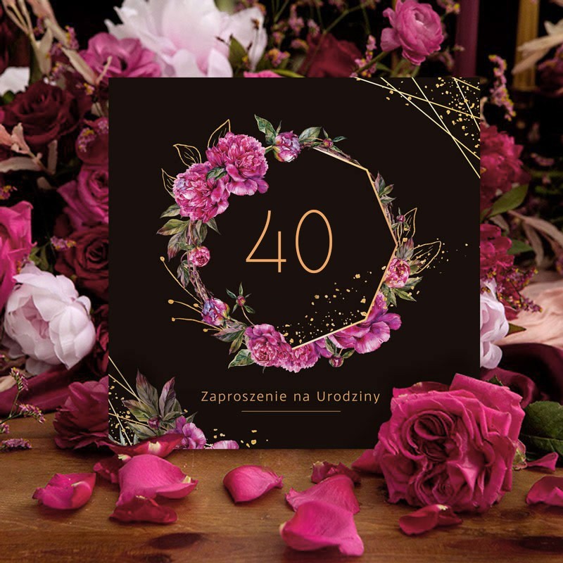 Eleganckie zaproszenia na 40 urodziny w stylu Boho